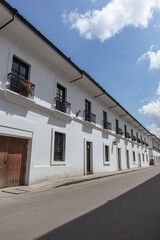 street in the old part of the city of Popayán, Colombia.