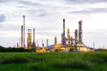 Fototapeta na wymiar oil refinery industry and petroleum industry