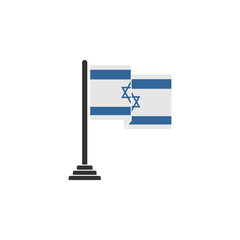 Israel flags icon set, Israel independence day icon set vector sign symbol