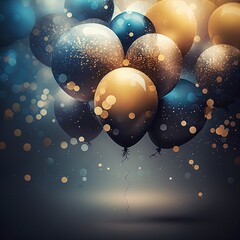 Colorful Balloons in the Air During a Party Generated by AI