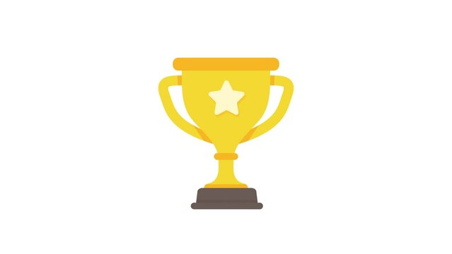 the golden trophy of the winner of the sports competition