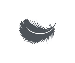 Feather, quill, fluff, bird, plumage, plume, falling and lightweight, silhouette and graphic design. Pillow, fluffy, furry, airy, wing, nature and animal, vector design and illustration