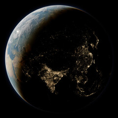 Planet Earth | Asia (render)