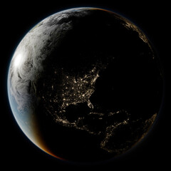 Planet Earth | North America (render)
