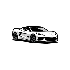 Fototapeta na wymiar vector super car on white background. use for illustration