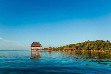 Beautiful lagoon Bacalar in Mexico - 574293844