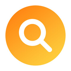 orange magnifying icon