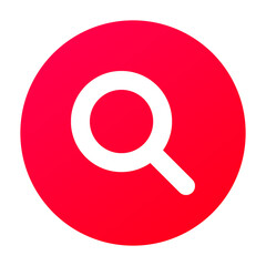 red magnifying icon