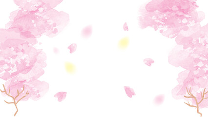 優しい 桜 背景イラスト