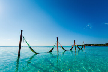 Beautiful lagoon Bacalar in Mexico - 574294409