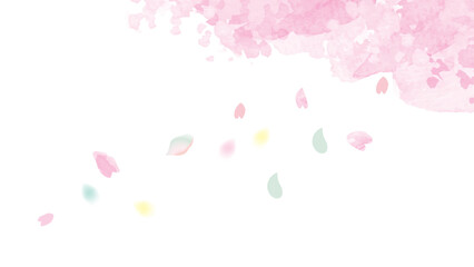 優しい 桜 背景イラスト