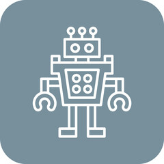 Naklejka premium Humanoid Robot Icon