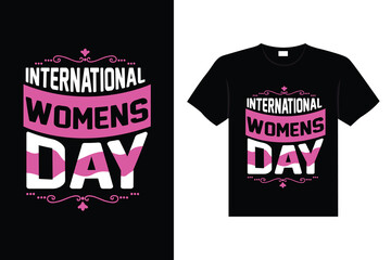 International Women's stickers lettering typography t-shirt design