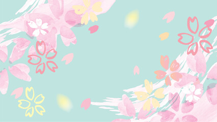 優しい 桜 背景イラスト