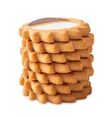 Stack yin yang black and white handmade cookies