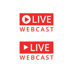Live webcast with play button