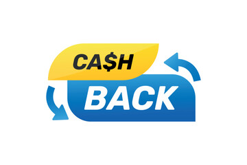 Cash back sale post promotion vector design template