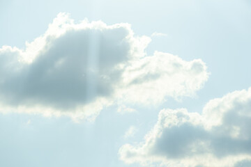 summer blue sky cloud gradient light white background.beauty bright cloud cover in the sun calm cler winter air background .spring wind