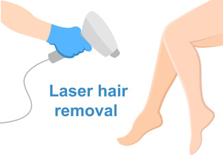 Laser epilation. Laser hair removal - obrazy, fototapety, plakaty