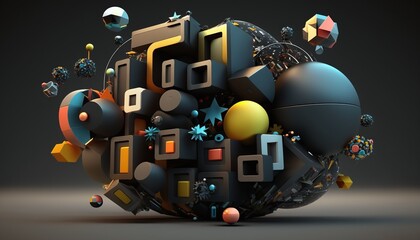 Very Colorful and Well Detailed Futuristic Pandora Box Generated by AI