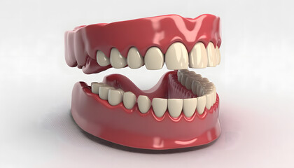 3D dentures, perfect teeth, implants, dentist, dental clinic, generative ai