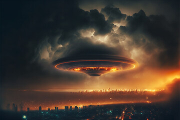ufo flying over the city and want to attack Generative AI