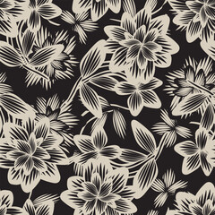 Oriental Floral Seamless Pattern Design