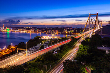 Fototapeta na wymiar 関門橋の美しい夜景