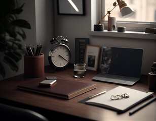 Warm and Minimal Organic Desk Space