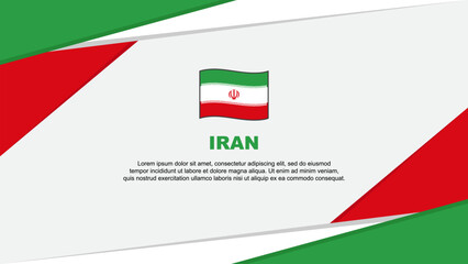 Obraz premium Iran Flag Abstract Background Design Template. Iran Independence Day Banner Cartoon Vector Illustration. Iran