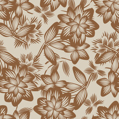 Oriental Floral Seamless Pattern Design