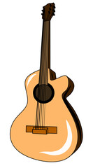 Fototapeta premium acoustic guitar vector illustration