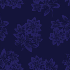 Oriental Floral Seamless Pattern Design
