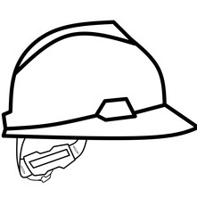 illustration of a contruction helmet
