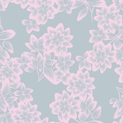 Fototapeta na wymiar Oriental Floral Seamless Pattern Design
