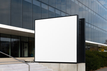 Light box billboard sign mockup in the urban environment, empty space to display your advertising...