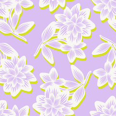 Naklejka na ściany i meble Oriental Floral Seamless Pattern Design