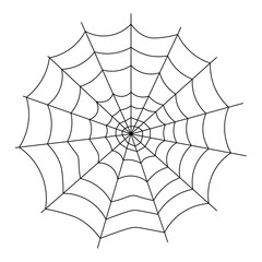 Obraz premium A simple illustration of a spider web for a happy Halloween day. — vector linear illustration eps10