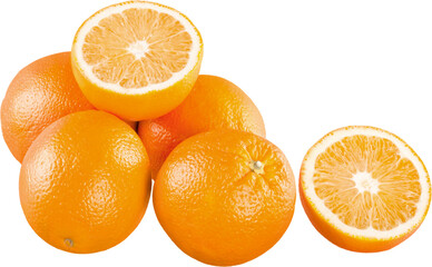 Many orange fruit and slice