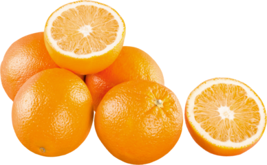 Many orange fruit and slice