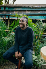 Portrait of a queer masculine black woman