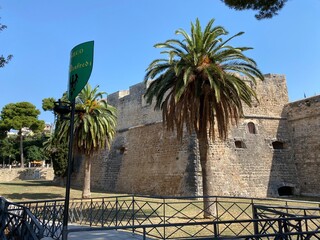 The famous Swabian Angevin Aragonese Castle in Manfredonia Italy