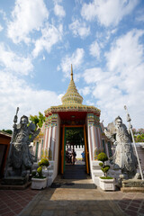 Fototapeta premium Wat Pho Temple a UNESCO recognized Buddhist temple complex in Bangkok, Thailand.