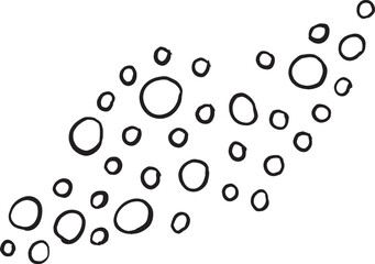 Grunge Ink Dry Brush Abstract Circles Texture