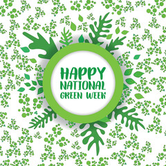 national green week. Design suitable for greeting card poster and banner