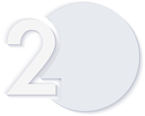 Elegant simple refined infographic number round label icon