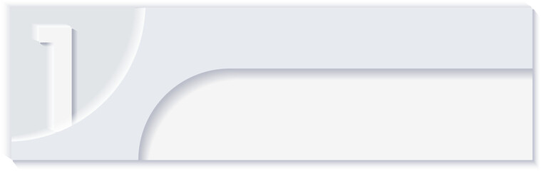 Elegant simple refined infographic number blank label icon