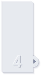 Elegant simple refined infographic number blank template label