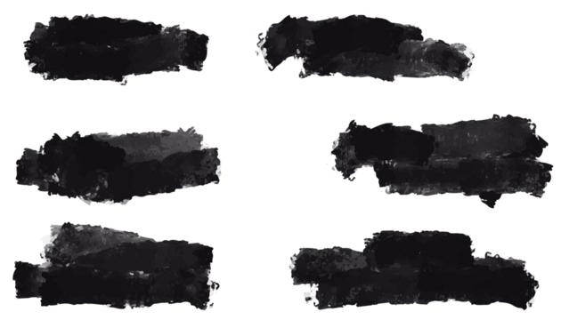Big set of Black grunge stroke brush , banner, label, for your design, PNG.