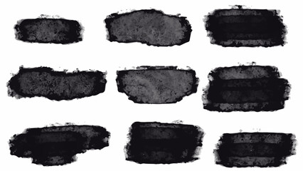 Big set of Black grunge stroke brush , banner, label, for your design, vector.